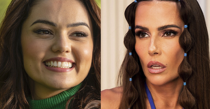 Deborah Secco e Eslovênia usam mesmo look na festa de final de ano; veja