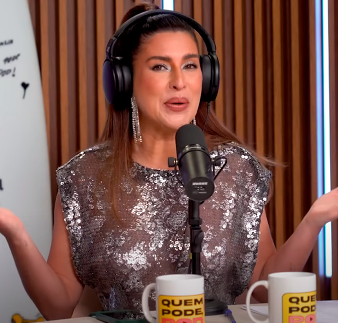 Fernanda Paes Leme surpreende ao surgir de vestido transparente para retrospectiva de <i>podcast</i>