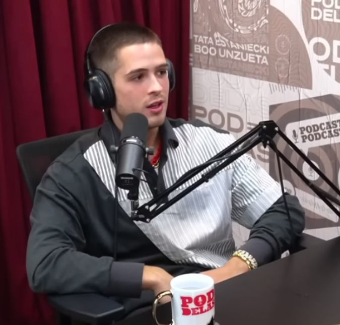 O filho de Leonardo foi flagrado por alguns amigos treinando ao som da cantora
