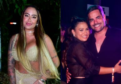 Simone Mendes curte gravação de <i>EP</i> de Matheus e Kauan com o marido, enquanto Rafaella Santos aposta em <i>look</i> ousado; veja o que rolou por lá!