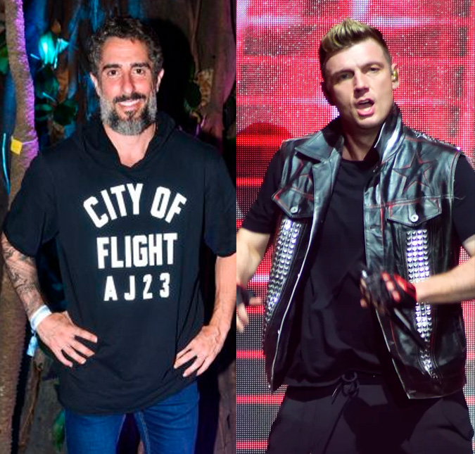 Marcos Mion tira foto com <I>Backstreet Boys</i> e brinca que é o sexto membro da <I>boyband</i>; veja