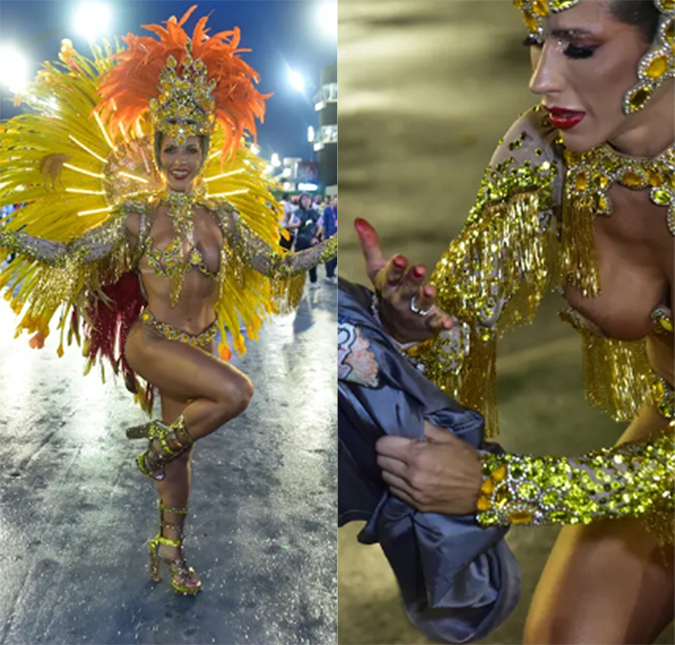 Ana Paula Minerato menstrua durante desfile da Gaviões da Fiel
