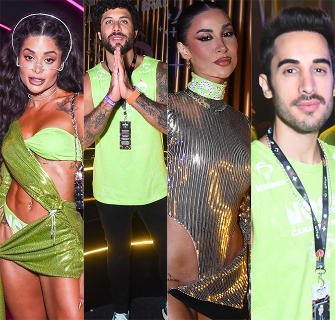Ex-casal, Aline Campos e Jesus Luz curtem Carnaval do Rio de Janeiro na Sapucaí (Bianca Andrade e Diogo Melim também se encontraram!)