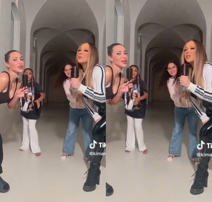 Kim Kardashian e Mariah Carey aparecem juntas e levam fãs à loucura
