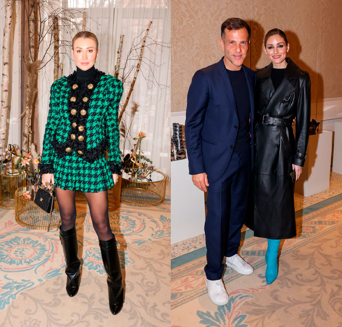 Ana Paula Siebert e Olivia Palermo marcam presença em evento de Alexandre Birman na Semana de Moda de Milão