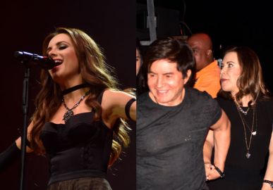 Sandy recebe o carinho dos pais ao se apresentar no festival <i>GRLS</i>; veja