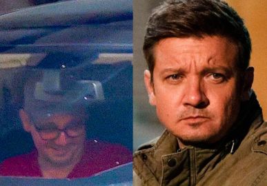 Jeremy Renner é visto em passeio de carro pela primeira vez após acidente