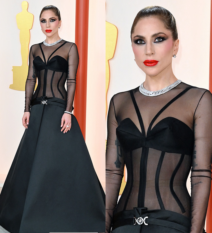 Homem cai e Lady Gaga sai correndo em tapete vermelho do <i>Oscar</i> para ajudá-lo, assista