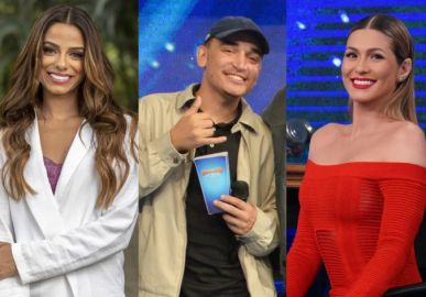 Lívia Andrade causa climão e deixa Key Alves e João Gomes em saia-justa no <I>Domingão com Huck</i>