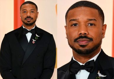 No <I>Oscar 2023</i>, Michael B. Jordan chama a atenção ao usar broches de um milhão de reais