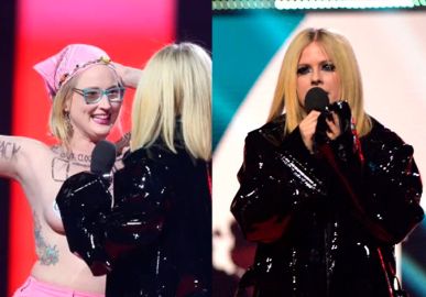 Avril Lavigne perde a paciência com ativista de <I>topless</i> que interrompeu seu discurso em premiação