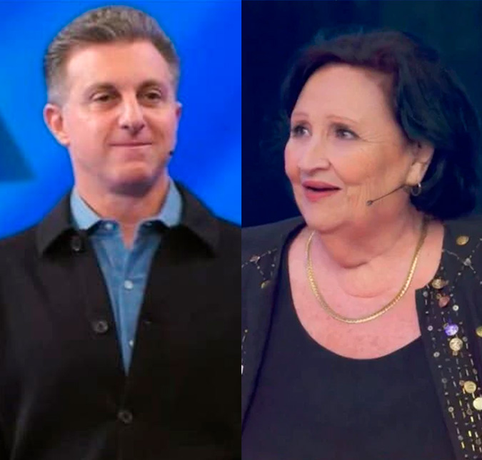 Dona Déia deixa Luciano Huck sem graça no palco do <I>Domingão: -Levei bronca</i>