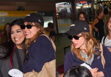 Suki Waterhouse, atriz de <I>Daisy Jones & The Six</i>, chega em São Paulo para se apresentar no <I>Lollapalooza 2023</i>