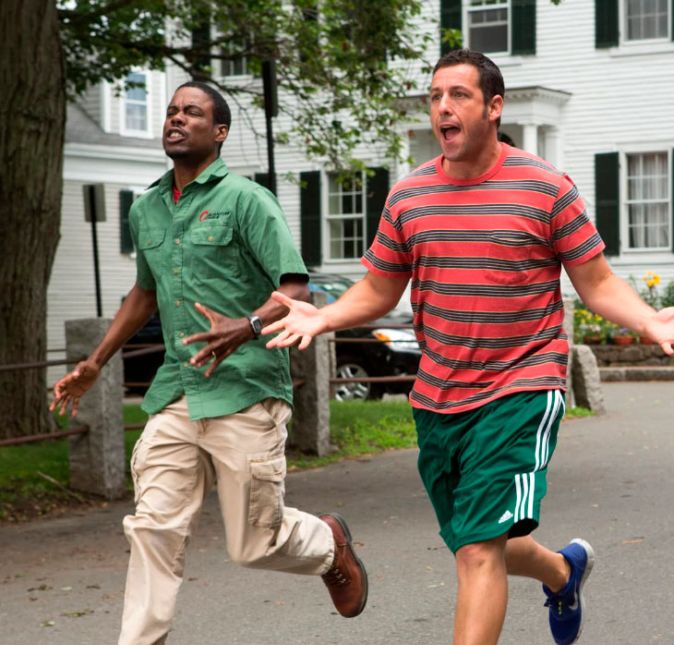 Os filmes de Gente Grande também contaram com a presença de Chris Rock no elenco, interpretando um dos amigos de infância de Adam Sandler. Os filmes de Gente Grande também contaram com a presença de Chris Rock no elenco, interpretando um dos amigos de infância de Adam Sandler.