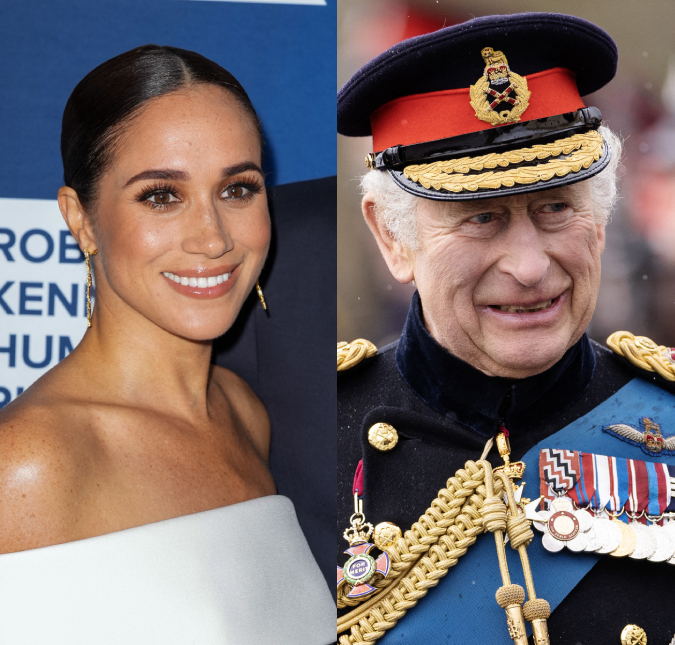 Meghan Markle quer que os filhos tenham uma boa relação com o avô, Rei Charles III, diz <I>site</I>