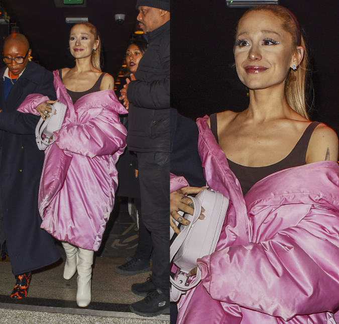 Ariana Grande surge caracterizada como Glinda em primeiras fotos divulgadas do filme <I>Wicked</i> e relembra antiga vontade de interpretar a personagem