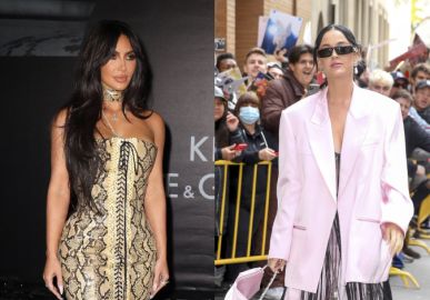 Kim Kardashian leva filha e sobrinha para assistir <I>show</I> de Katy Perry e tieta a cantora