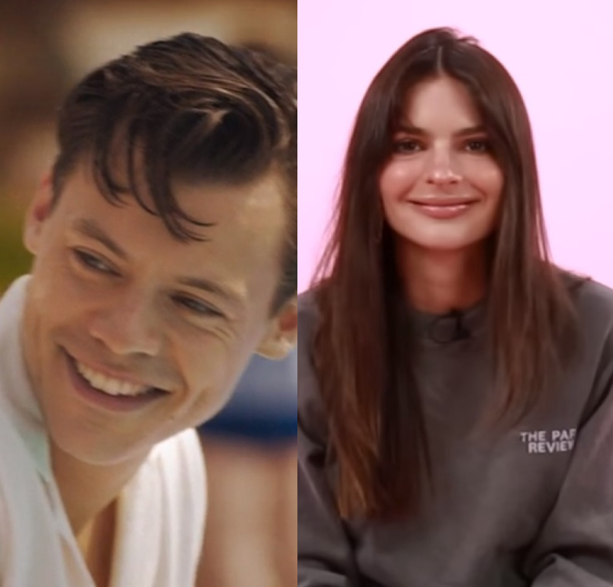 Emily Ratajkowski se pronuncia pela primeira vez após ser flagrada aos beijos com Harry Styles