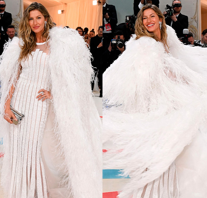 Gisele Bündchen vai sozinha ao <I>MET Gala</i> pela primeira vez após divórcio com Tom Brady e rodopia no tapete vermelho
