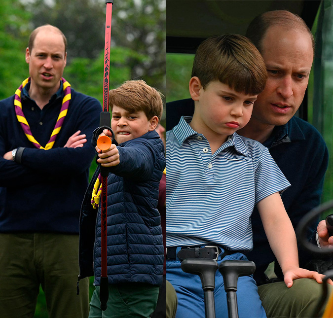 Após coroação, Príncipe William passa tempo com os filhos no dia de trabalhos para caridade