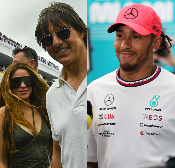 Após ser vista ao lado de Tom Cruise durante corrida de <I>Formula 1</i>, Shakira sai para jantar com Lewis Hamilton