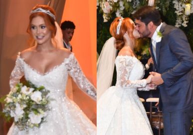 Mirela Janis e Yugnir se casam com festa milionária e noiva usa vestido avaliado em 200 mil reais