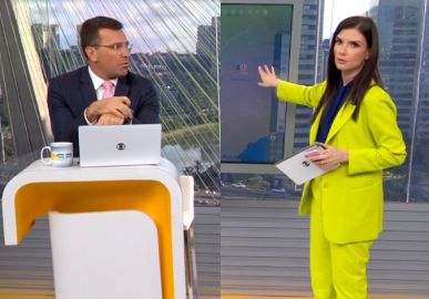 Sabina Simonato dá corte em Rodrigo Bocardi e causa climão: <I>Fica quieto</i>