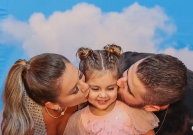 Natália Toscano e Zé Neto celebram três anos de idade da caçula, Angelina; confira as fotos
