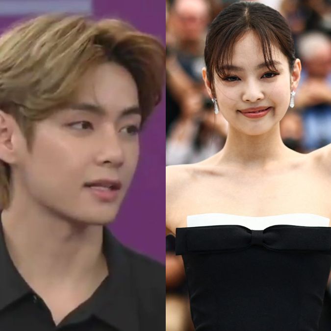 Em meio a rumores de romance com Jennie do <i>BlackPink</i>, V do <i>BTS</i> posa ao lado de Lisa em evento