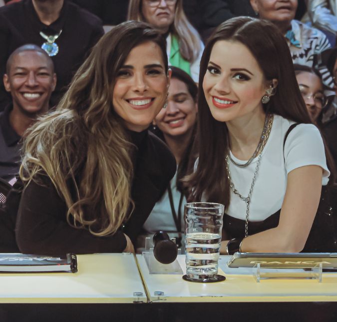 Sandy e Wanessa Camargo se encontram durante <i>Domingão</i> e sertaneja não foge de pergunta sobre Marcus Buaiz