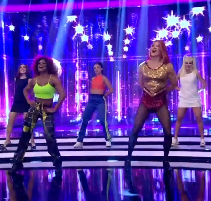 Gabi Martins, Emilly Araújo, Key Alves e Adriana Bombom fazem <I>cosplay</I> das <I>Spice Girls</I> na <I>Hora do Faro</I>