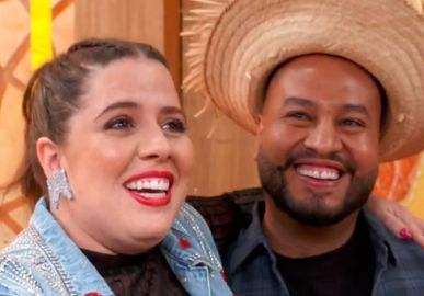 Tati Machado é surpreendida com visita do marido no <i>Encontro: - É o mozão</i>