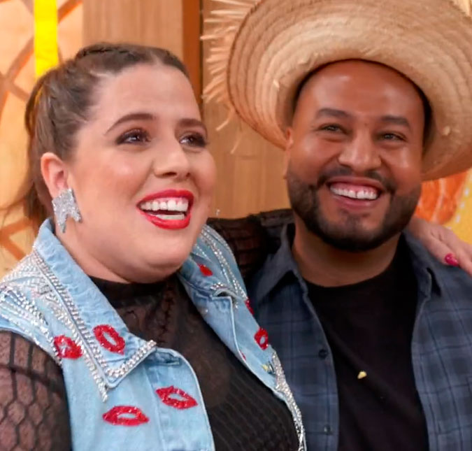Tati Machado é surpreendida com visita do marido no <i>Encontro: - É o mozão</i>