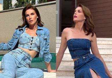 Ana Hickmann arrasa ao mostrar fotos usando <I>look all jeans</i>. Veja as famosas que arrasam com o estilo <I>all jeans</i>!