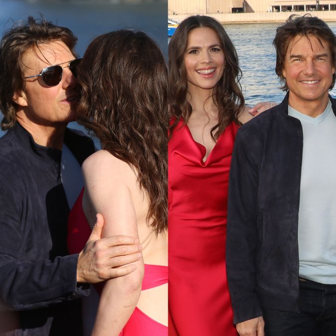 Término amigável? Tom Cruise cumprimenta ex com beijo durante evento de <i>Missão Impossível 7</i>