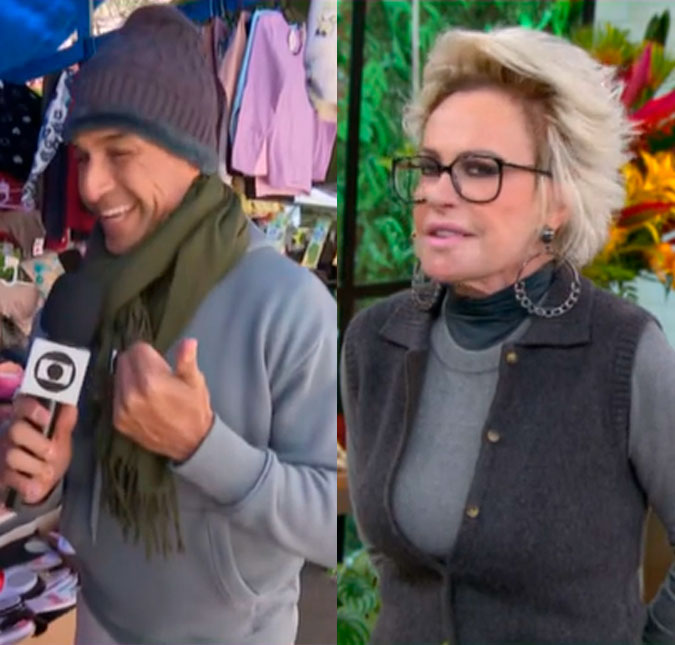 Ana Maria Braga <i>chama atenção</i> de repórter ao vivo: <i>- Menino teimoso</i>