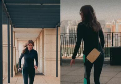 Com apoio do filho, Luciana Gimenez corre pela primeira vez após acidente