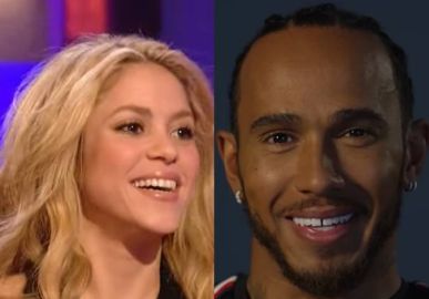 Shakira acompanha <i>GP da Inglaterra</i> e rumores de romance com Lewis Hamilton aumentam