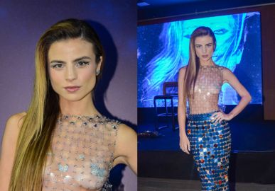 Giulia Be aposta em <i>look</i> transparente para evento e lançamento de seu novo álbum