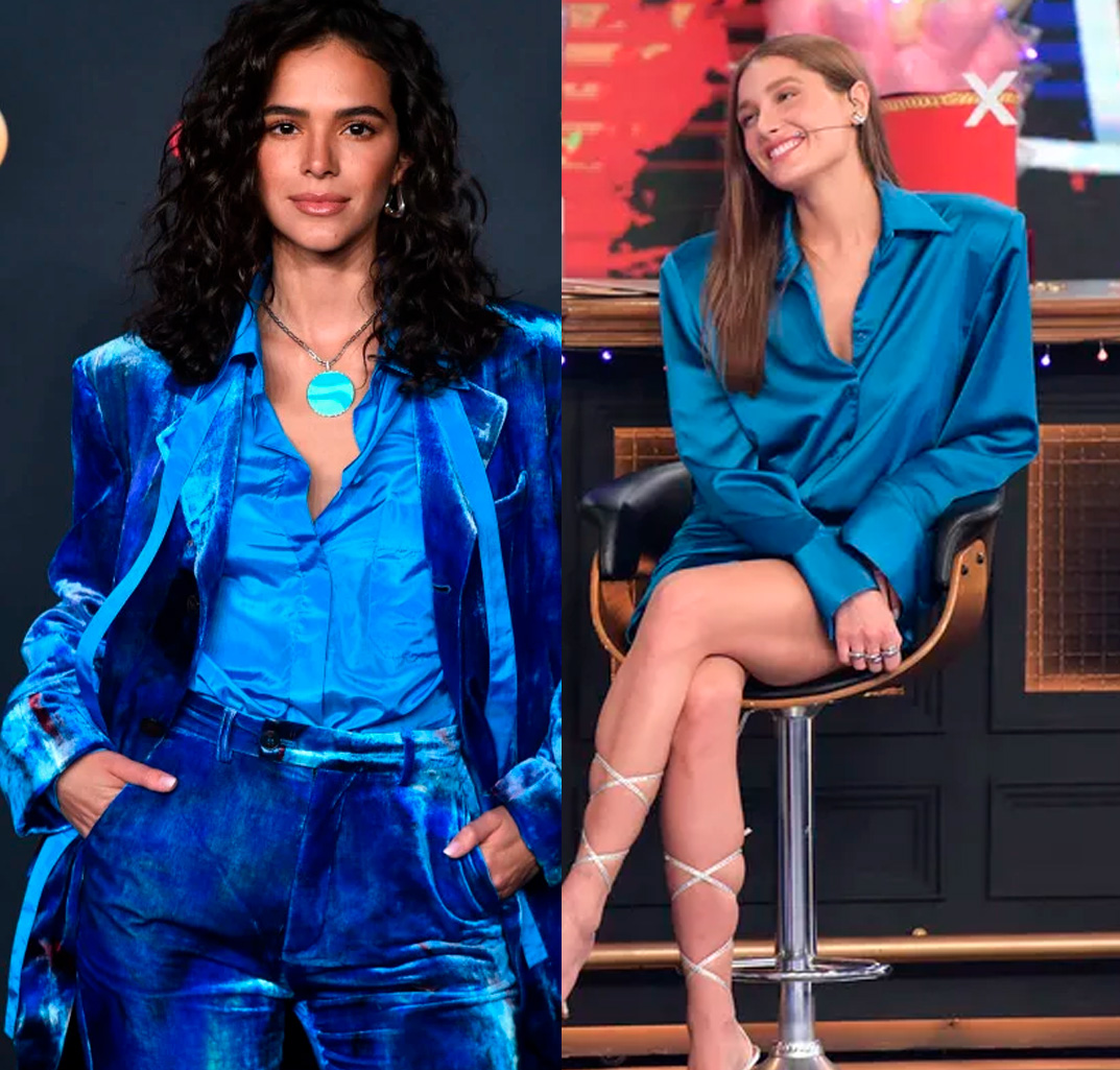 Sasha Meneghel aproveita <I>look</i> parecido com Bruna Marquezine para fazer propaganda do novo filme da amiga, <I>Besouro Azul</I>