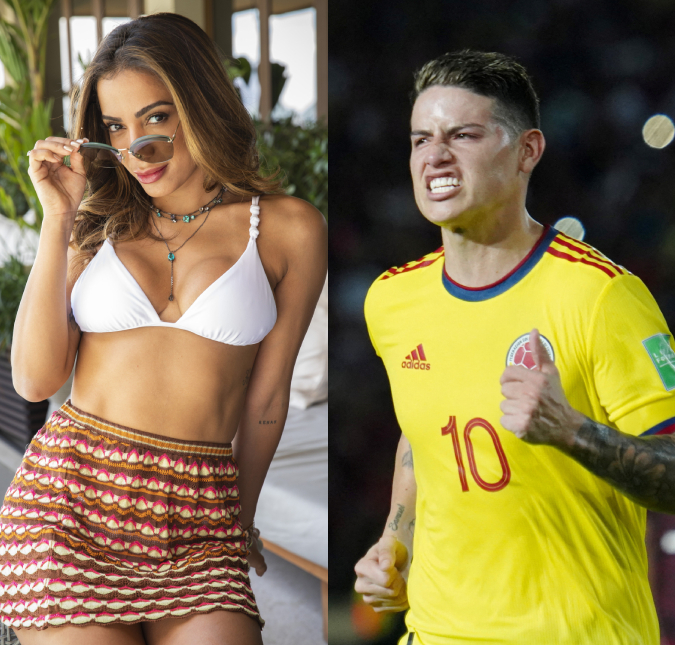 Anitta fica chocada que seu ex-<I>affair</i>, James Rodríguez, vai jogar em um time do Brasil