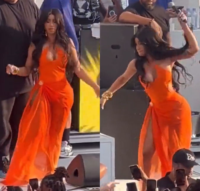 Cardi B arremessa microfone em fã que jogou bebida nela, confira