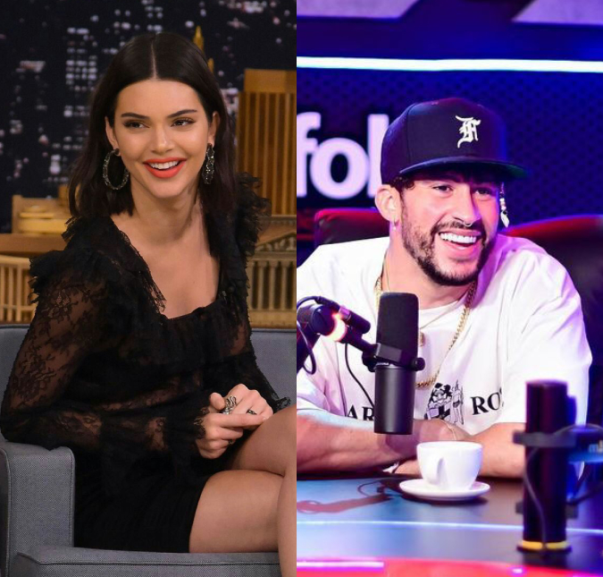 Kendall Jenner e Bad Bunny são vistos trocando carícias durante <I>show</i> e rumores de namoro aumentam