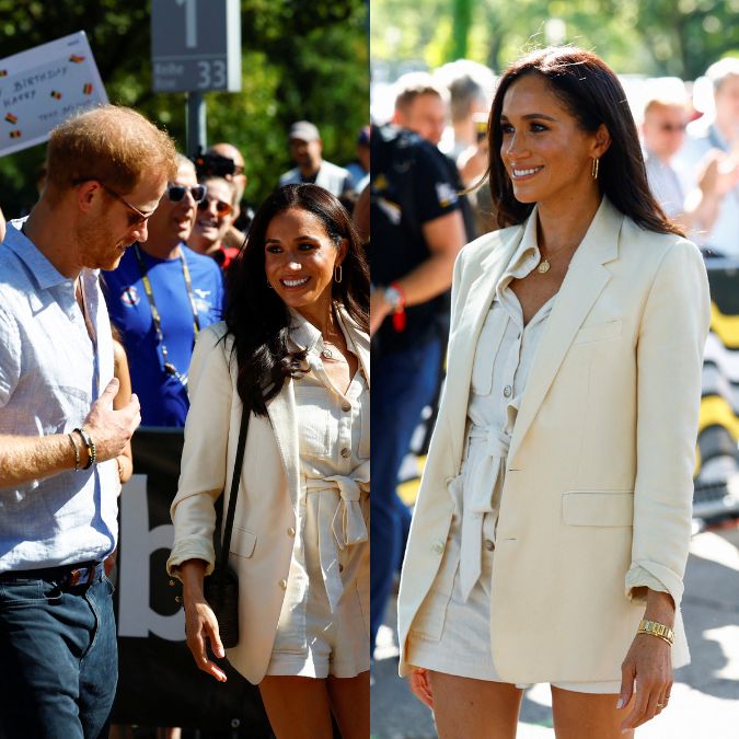 Meghan Markle usa conjunto de apenas 210 reais para aniversário de Príncipe Harry