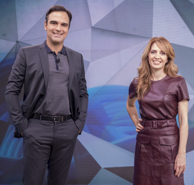 Poliana Abritta relembra parceria com Tadeu Schmidt no <i>Fantástico: A gente se desentendia pelo ar-condicionado</i>