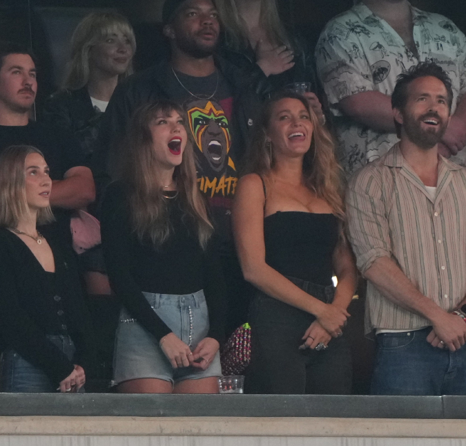 Fã número 1! Taylor Swift chama Blake Lively, Ryan Reynolds e Sophie Turner para assistir jogo do <I>affair</i> na <i>NFL</i>