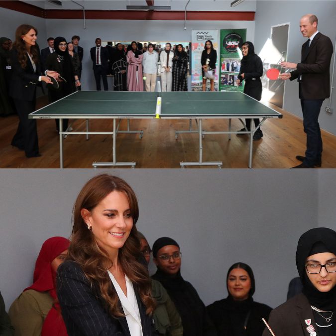 Conhecidos pela competitividade, Kate Middleton e Príncipe William se divertem ao jogar tênis de mesa