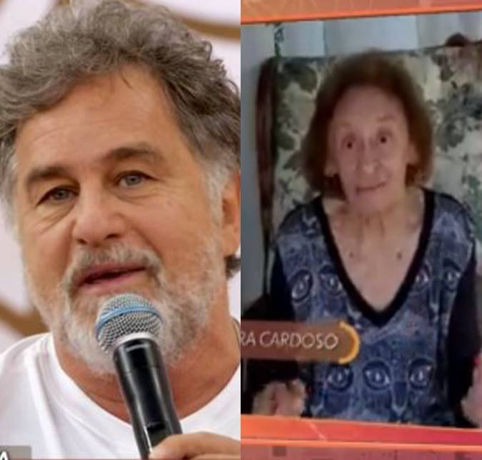 Marcos Frota se emociona ao ganhar recado de Laura Cardoso no <i>Encontro</i>