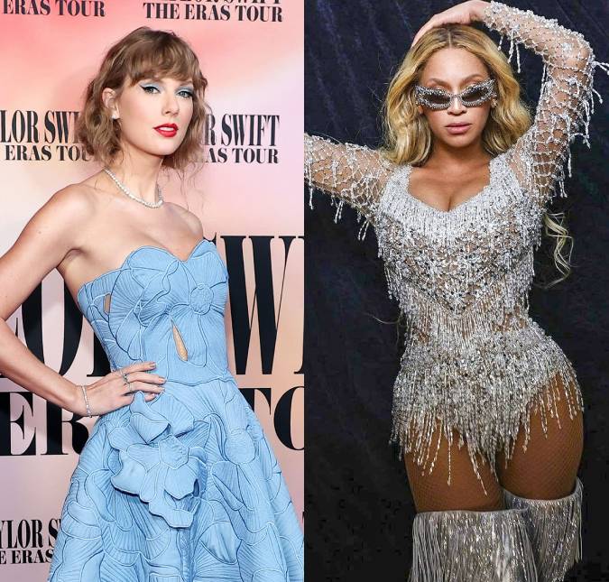 Taylor Swift se derrete com a presença de Beyoncé na pré-estreia do filme <i>The Eras Tour</i>