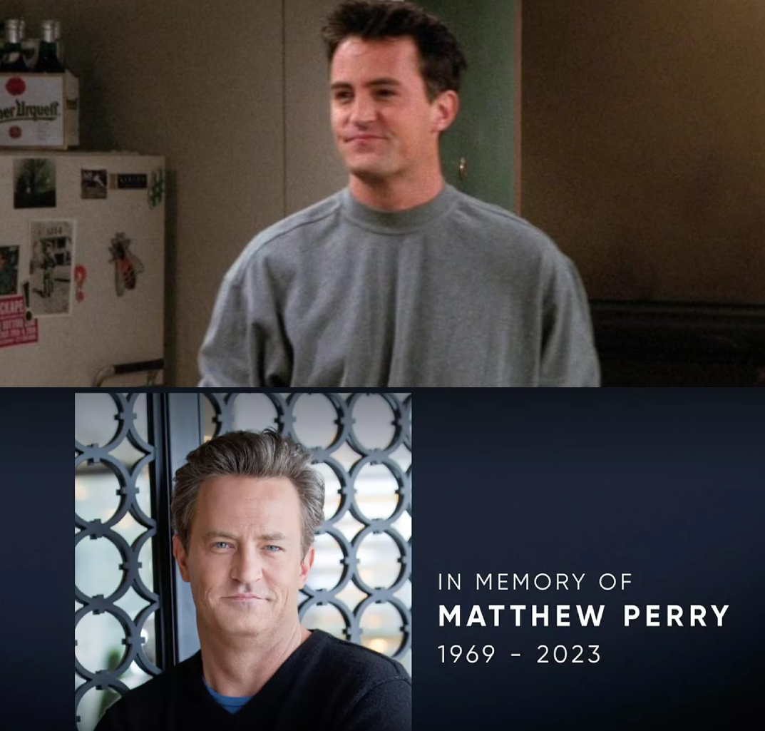Matthew Perry ganha tributo antes de todos os episódios de <I>Friends</i> disponíveis no <I>streaming</i>